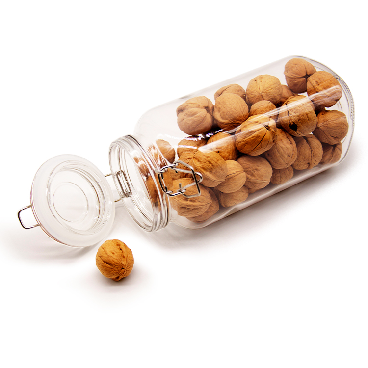 Min Size 200Ml Round Shape Glass Jars With Airtight Ss Clip And Glass Lids