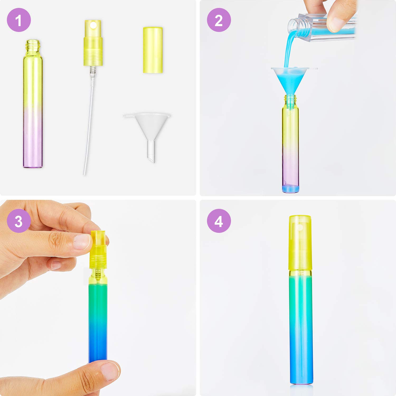 Minetal plastic gloss bottle refillable sprey pump bottle perfume pen tester bottle