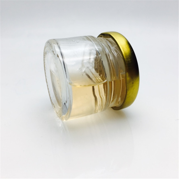 Mini 1 oz honey jar glass,glass jar 30 gram for honey with golden lid for sale