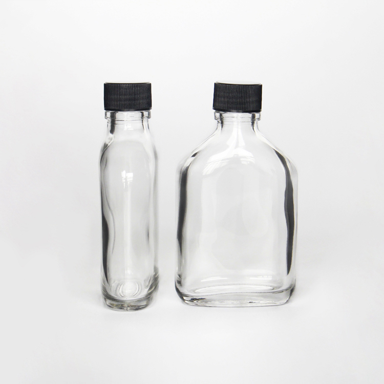 Mini 100ml Glass Liquor Bottle Whiskey Empty for Flavoring with Metal Lid