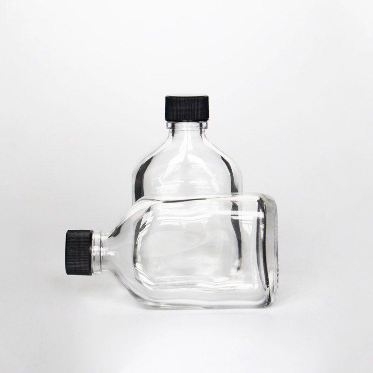 Mini 100ml Glass Liquor Bottle Whiskey Empty for Flavoring with Metal Lid