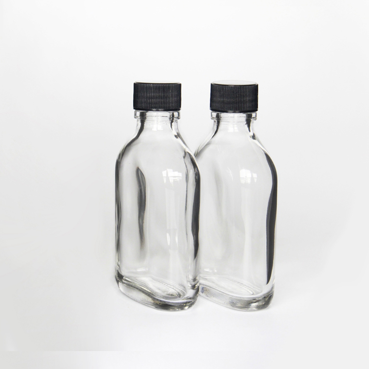 Mini 100ml Glass Liquor Bottle Whiskey Empty for Flavoring with Metal Lid