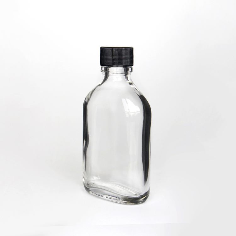 Mini 100ml Glass Liquor Bottle Whiskey Empty for Flavoring with Metal Lid