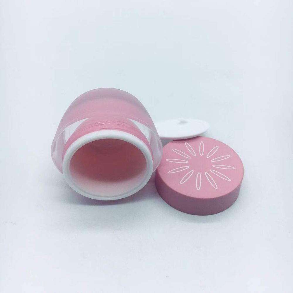 Mini 15G Acrylic plastic jar cosmetic lip balm cream jar oval eye cream pot for skincarecosmetics