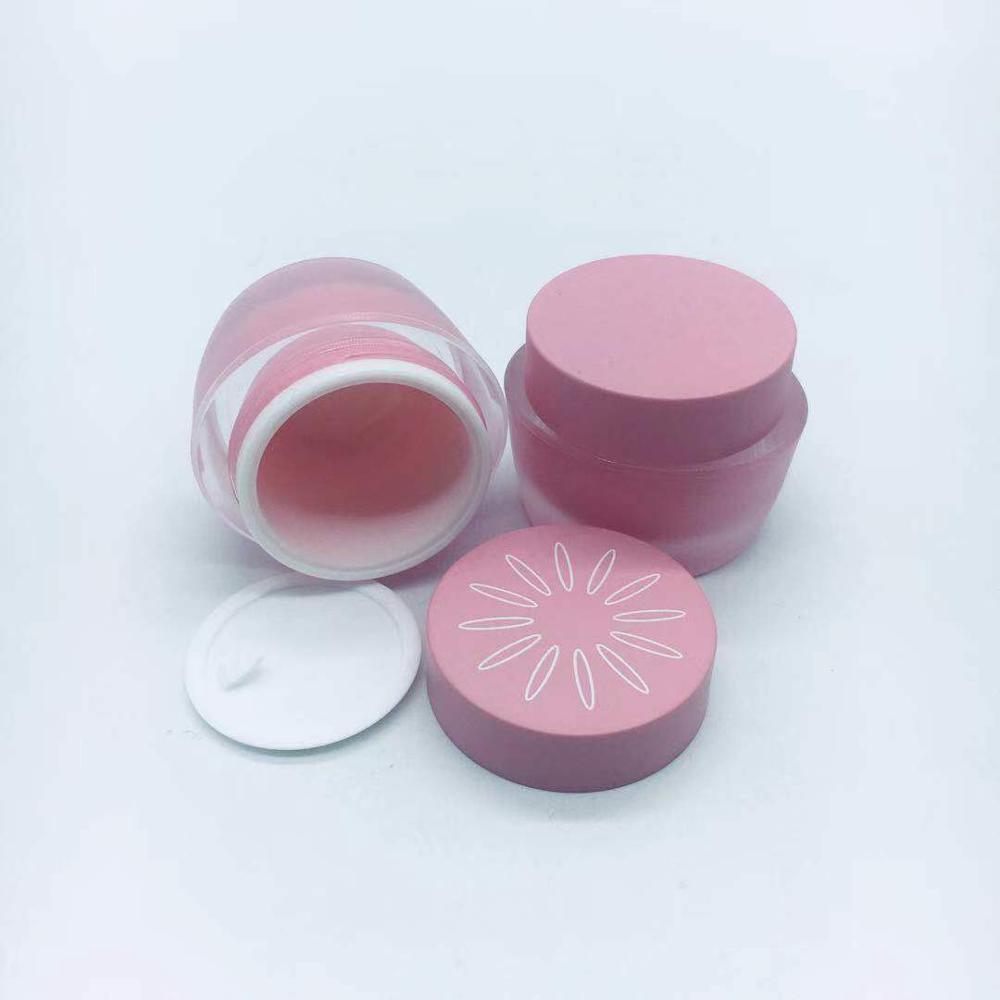 Mini 15G Acrylic plastic jar cosmetic lip balm cream jar oval eye cream pot for skincarecosmetics