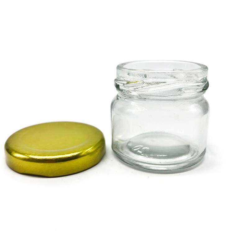 Mini 1oz 30ml Glass Honey Jar with Metal Twist Off Lid