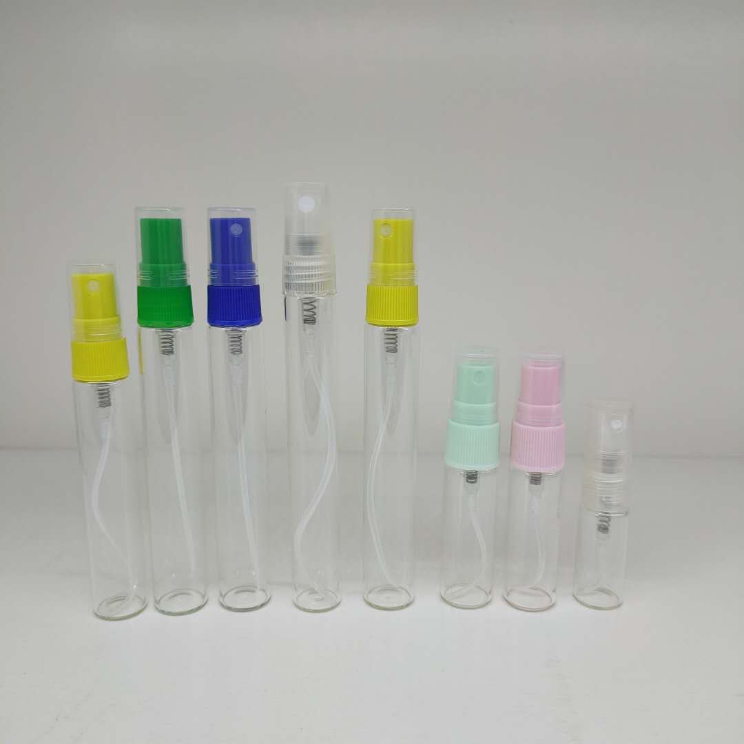 Mini 2ml,3ml,5ml,8ml, 10ml Empty Perfume Spray Glass Bottle With Colorful Fine Mist Sprayer
