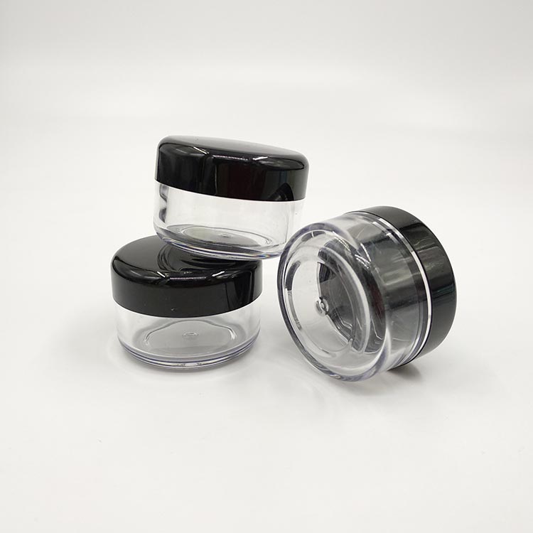 Mini 3g/5g Plastic Cosmetic Sample Jar With Colored Lid