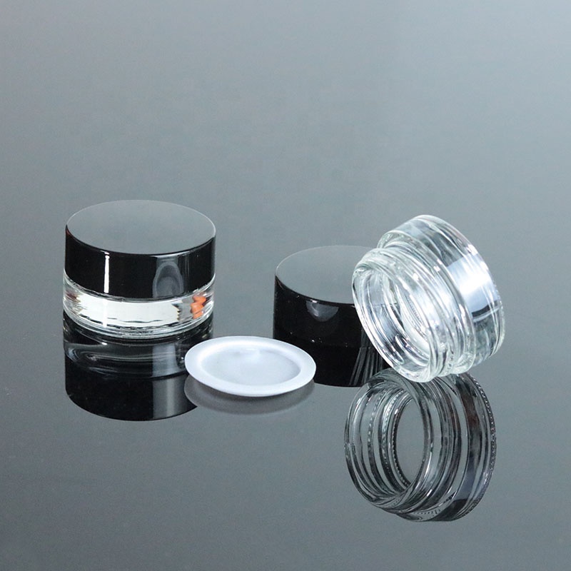 Mini 3ml 3g Empty Clear Round Glass Cosmetic Jar for Eye Cream (GJM63)