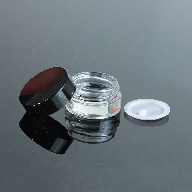 Mini 3ml 3g Empty Clear Round Glass Cosmetic Jar for Eye Cream (GJM63)