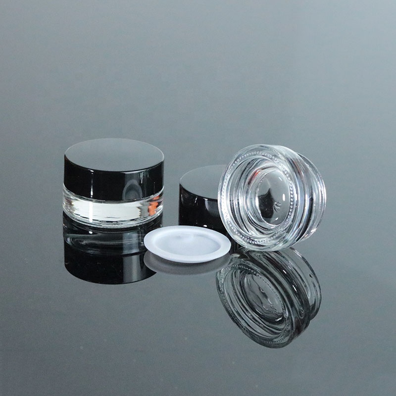 Mini 3ml 3g Empty Clear Round Glass Cosmetic Jar for Eye Cream (GJM63)