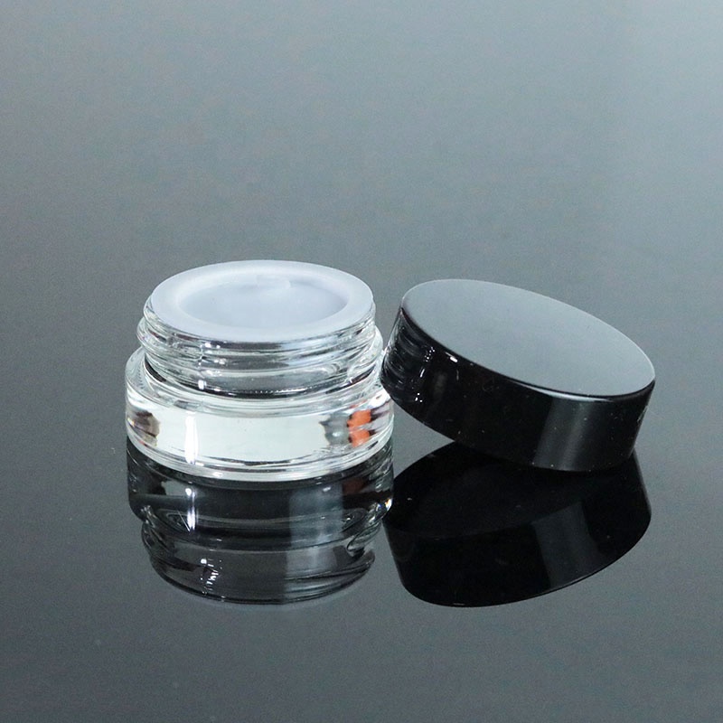 Mini 3ml 3g Empty Clear Round Glass Cosmetic Jar for Eye Cream (GJM63)