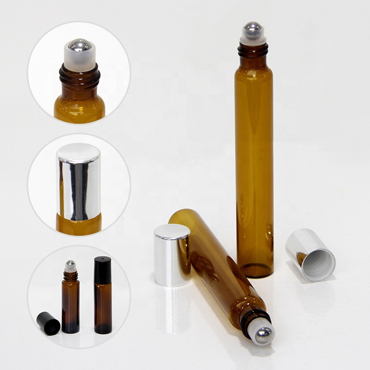 Mini 3ml 5ml 10ml Empty Frosted Perfume Essential Oil Glass Roller Ball Bottles With Roller Ball