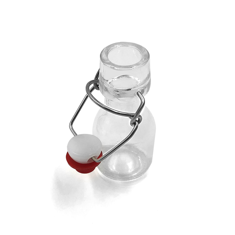 Mini 50ml Small Glass Favor Bottles with Swing Top for Self-Filling