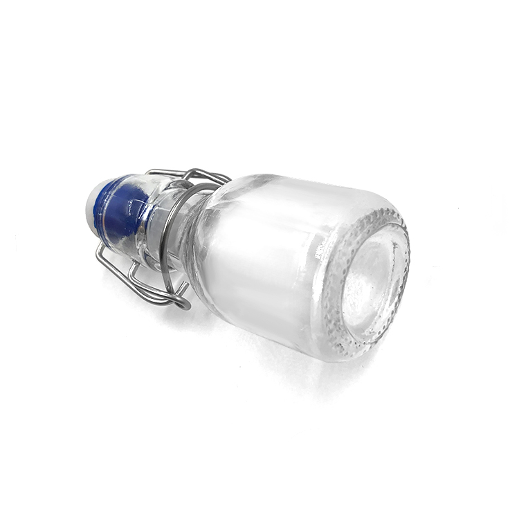 Mini 50ml Small Glass Favor Bottles with Swing Top for Self-Filling