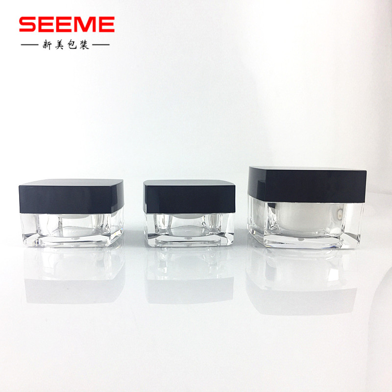 Mini 5g square shape eye cream /eye shadow containers,cosmetic jars