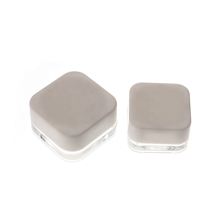 Mini 5ml 10ml Square Glass Wax Concentrate Storage Container Dab Jar Cosmetics Packaging Lip Balm Containers