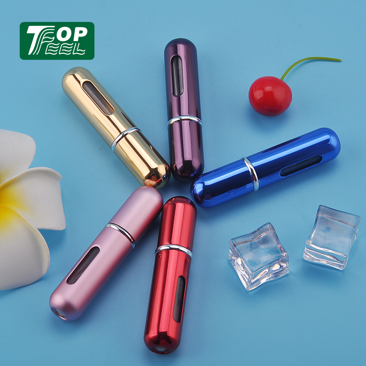 Mini 5ml Colorful Fancy Plastic Refillable Perfume Spray Pump Bottles