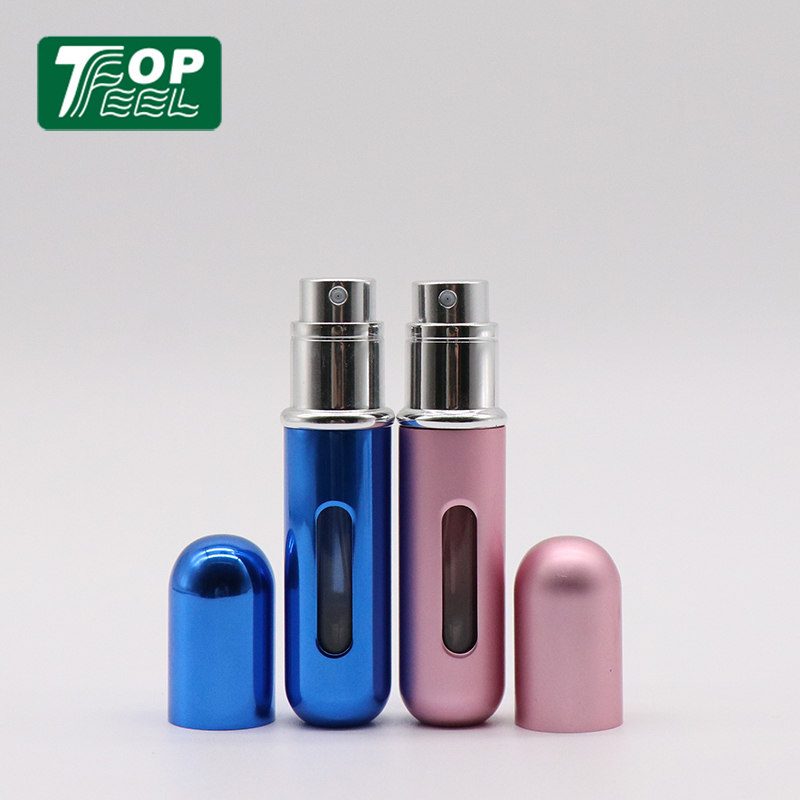 Mini 5ml Colorful Fancy Plastic Refillable Perfume Spray Pump Bottles