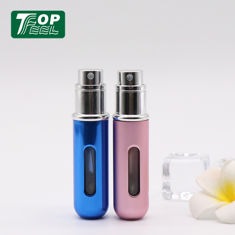 Mini 5ml Colorful Fancy Plastic Refillable Perfume Spray Pump Bottles
