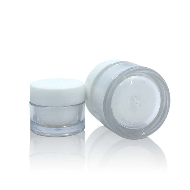 Mini 5ml Cosmetique Pot Cute 5g Small Plastic Container Nail Gel Polish Eye Sample Cream Acrylic Cosmetic Jar