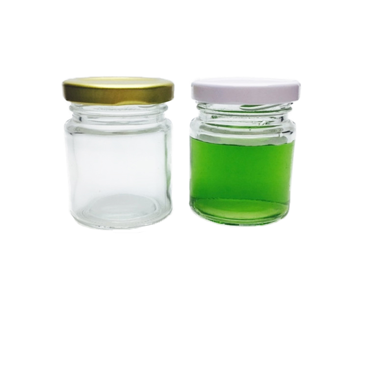Mini 60ml empty glass cans for candy canning child resistant glass jar in stock wholesale
