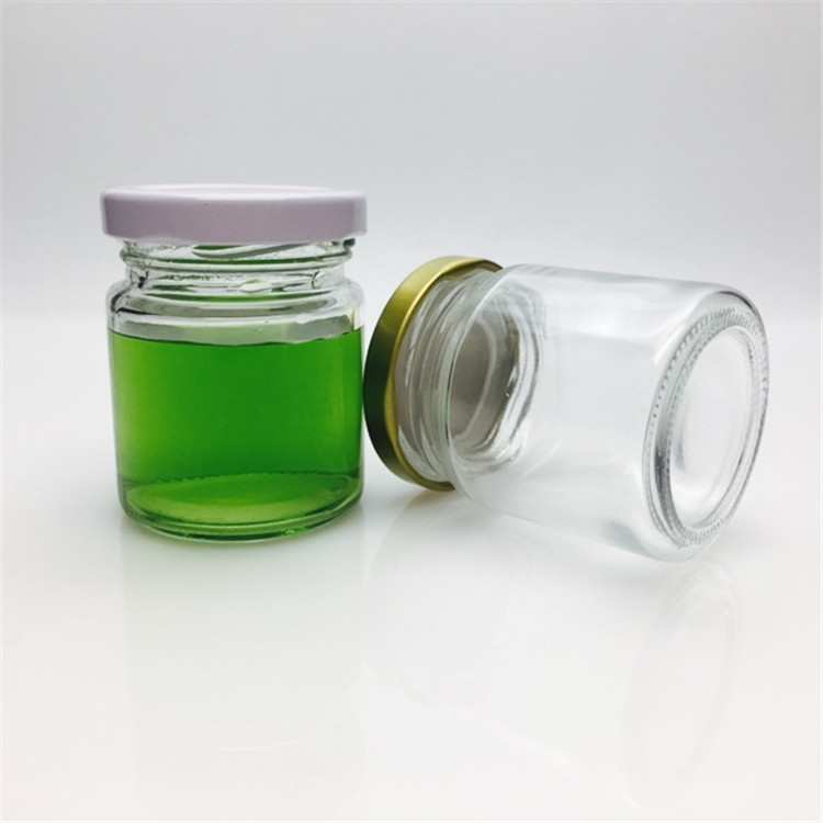 Mini 60ml empty glass cans for candy canning child resistant glass jar in stock wholesale