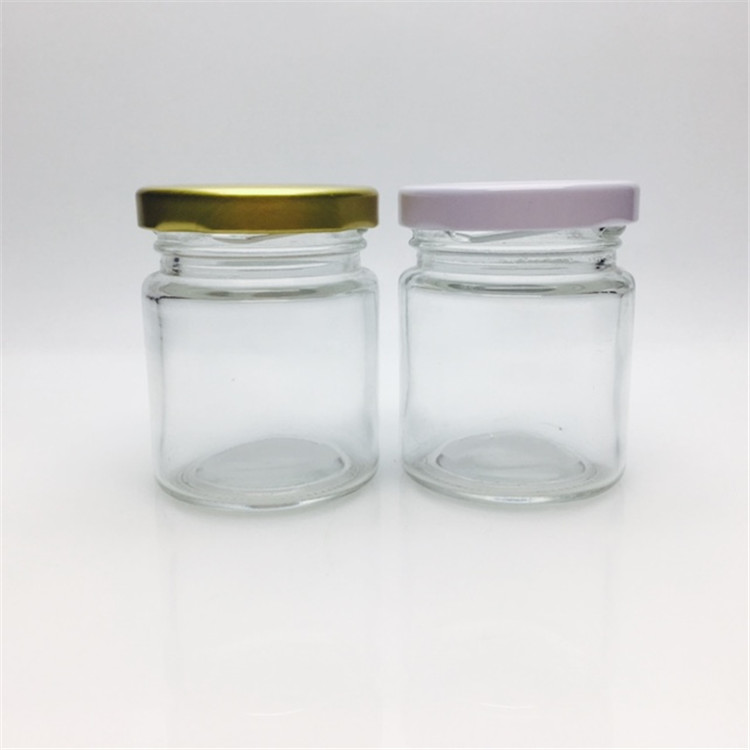 Mini 60ml empty glass cans for candy canning child resistant glass jar in stock wholesale