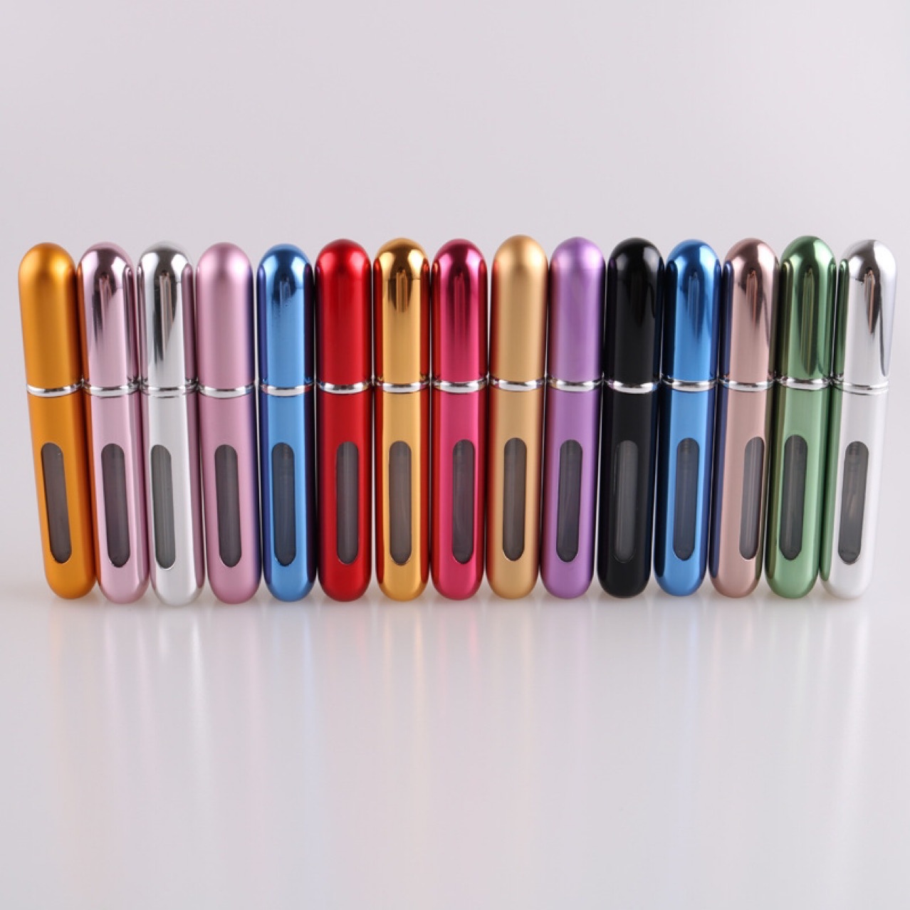 Mini 8ml Bottom Refillable Portable Pocket Spray Atomizer Aluminum Perfume Bottles Parfum Aluminum Atomizers Wholesale