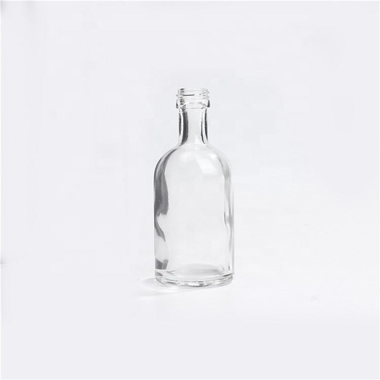 Mini Alcohol Drink 50 ml Small Rum Bottle Miniature 50ml Alcohol Liquor Bottles Glass With Screw Lid For Liquor