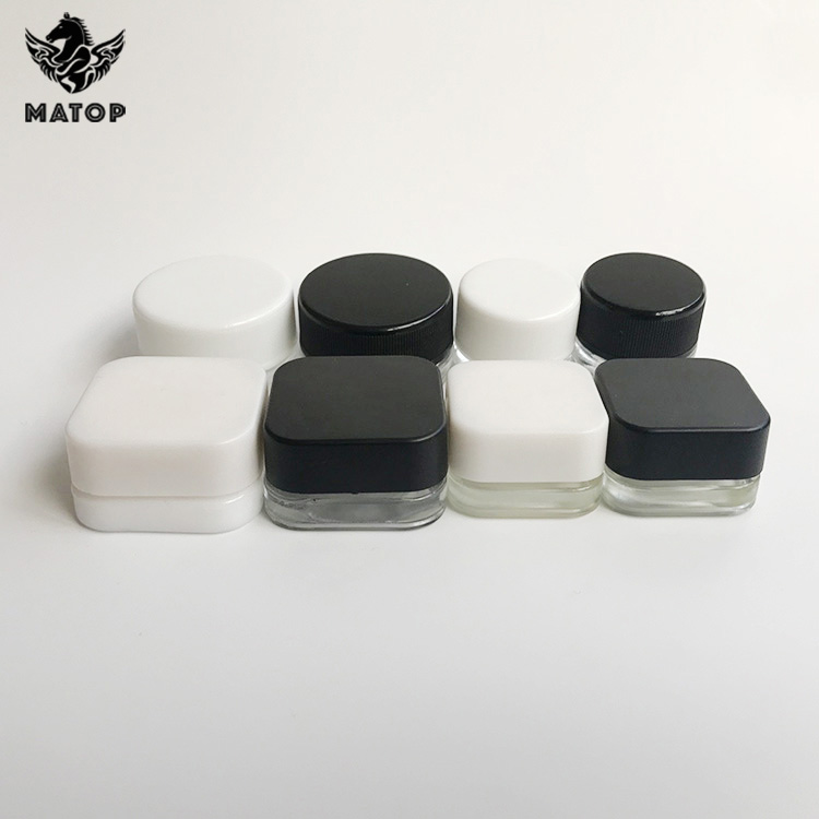 Mini Cbd Oil Wax Cr Concentrate Container square concentrate jar