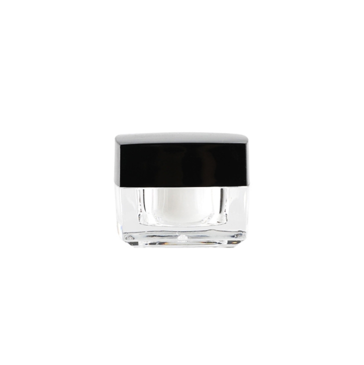 Mini Cosmetic Container 3g 5g 10g 15g 30g 50g Square Cube Acrylic Jar Clear Cream Pot Makeup Jar