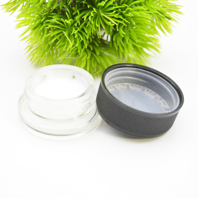 Mini Cream Glass Jar/Container Cosmetic 9g Clear Small Cream Glass Jar for Eye Gel Lip Balm