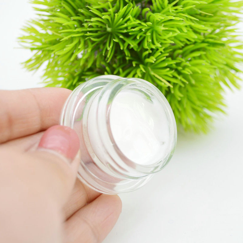 Mini Cream Glass Jar/Container Cosmetic 9g Clear Small Cream Glass Jar for Eye Gel Lip Balm