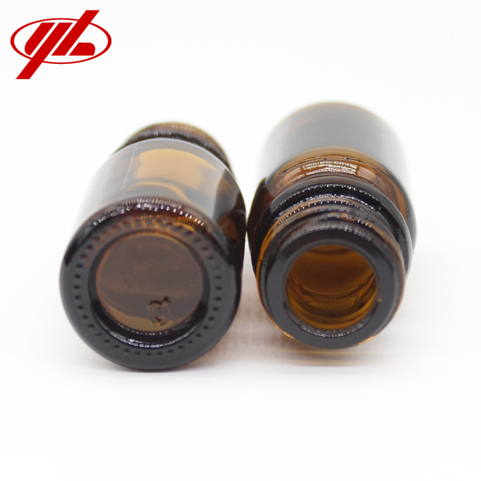 Mini Empty Amber Bottle 1ml 2ml 3ml 5ml Essential Oil Bottle Small Glass Vials