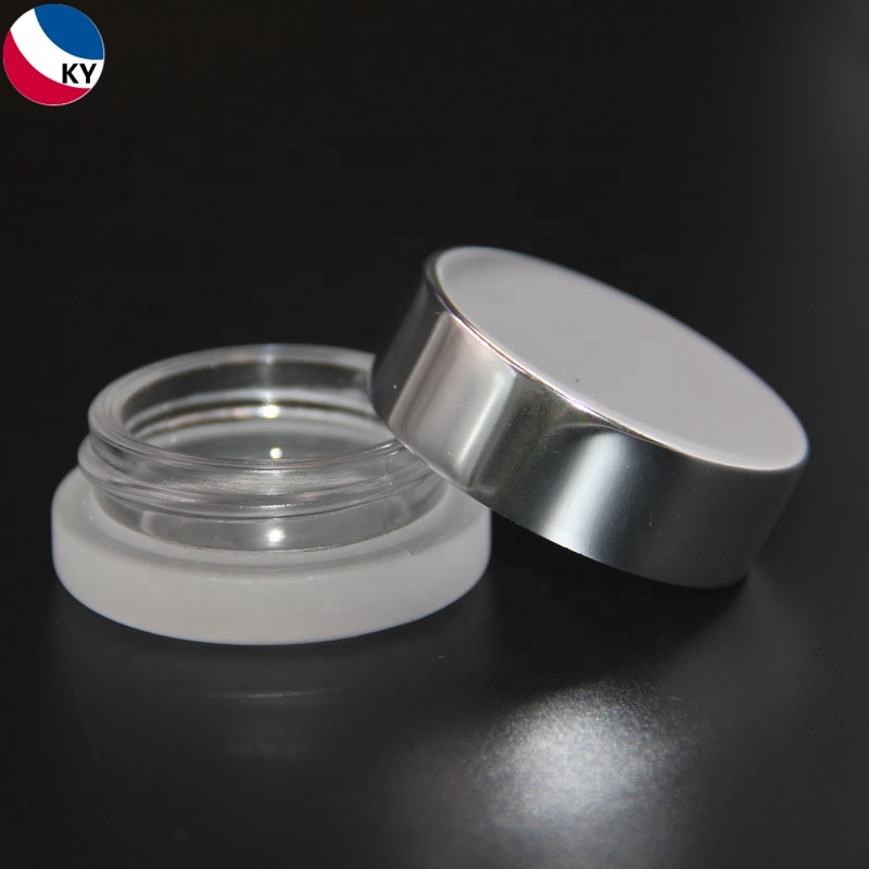 Mini Empty Jar Clear Frosted Round Fat Glass 2ml 3 Ml 5 Ml 8 Ml 10 Ml Plastic Skin Care Cream