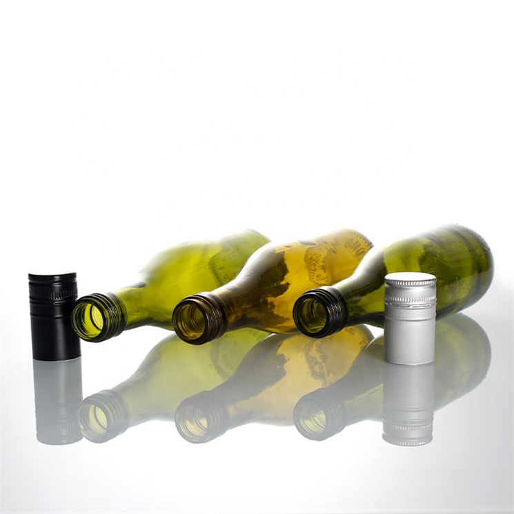 Mini Empty Small Bottle 187 187ml Burgundy New Fancy Screw Cap Wine Glass Bottles