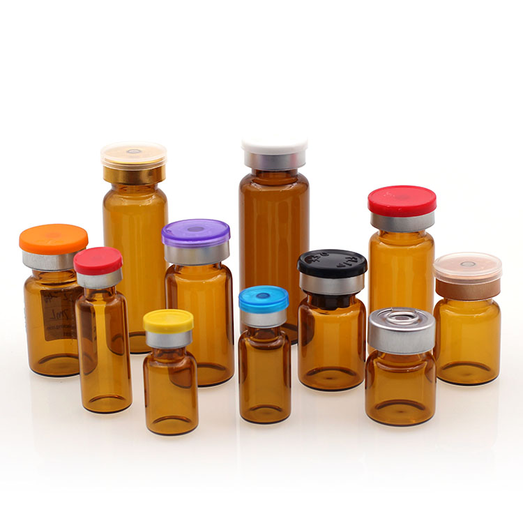 Mini Empty Small Pharmaceutical Bottle Vial 1ml 2ml 3ml 5ml 10ml Amber Glass Vials