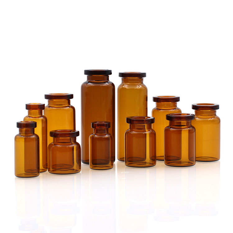 Mini Empty Small Pharmaceutical Bottle Vial 1ml 2ml 3ml 5ml 10ml Amber Glass Vials