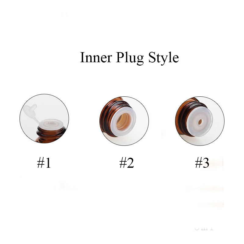 Mini Essential Oil Glass Bottles 1ml 2ml 3ml with Black Personal Care Screw Cap Covers and Tips