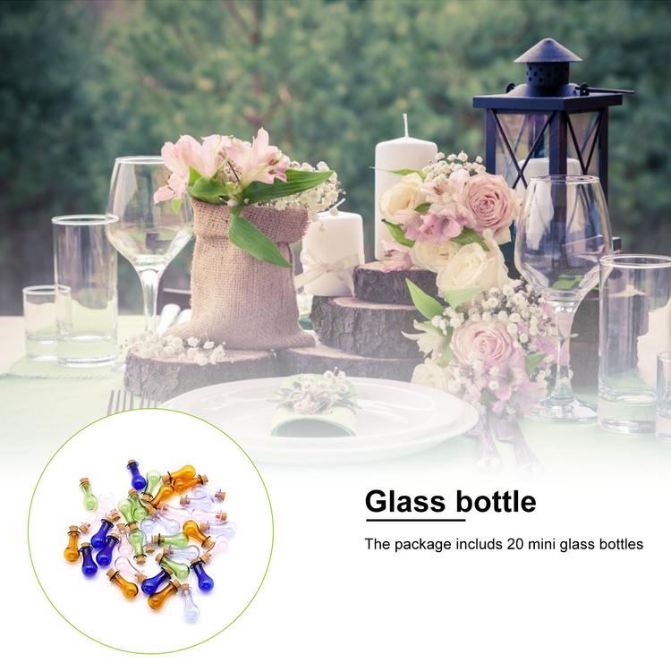 Mini Glass Bottles with Cork Stoppers for Party Wedding DIY Decor Small glass bottle for party wedding DIY decoration