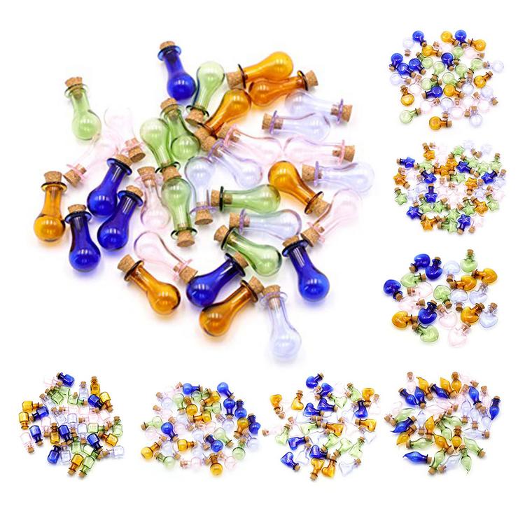 Mini Glass Bottles with Cork Stoppers for Party Wedding DIY Decor Small glass bottle for party wedding DIY decoration
