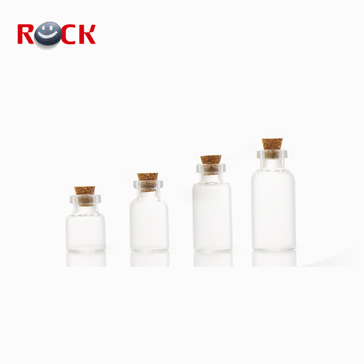 Mini Glass Essential Oil Bottle With Cork Top 1ml 2ml 3ml 5ml