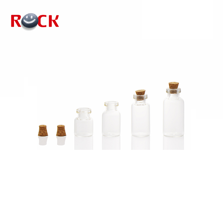 Mini Glass Essential Oil Bottle With Cork Top 1ml 2ml 3ml 5ml
