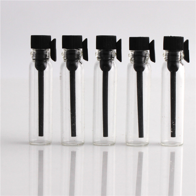 Mini Glass Perfume Small Sample Vials Essential oil Bottle 1ml 2ml Empty Laboratory Liquid Fragrance Test Tube Trial Bottle