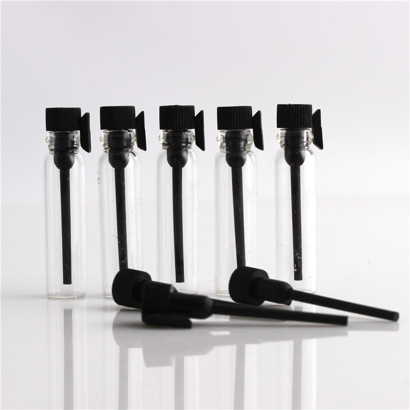 Mini Glass Perfume Small Sample Vials Essential oil Bottle 1ml 2ml Empty Laboratory Liquid Fragrance Test Tube Trial Bottle