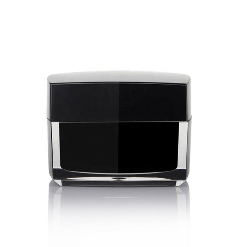 Mini Golden Cosmetic Container 5g 10g 15g 30g 50g Square Cube Acrylic Face Cream Pot Makeup Jar