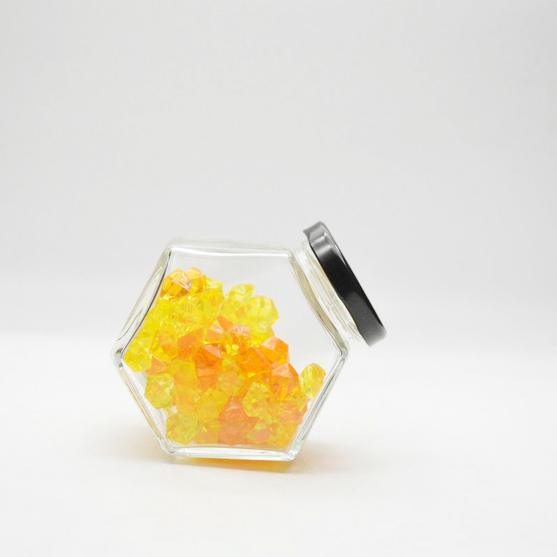 Mini Hexagon Glass Jars Jam  Honey Wedding Favors  Shower Favors  Baby Foods DIY Magnetic Spice Jars