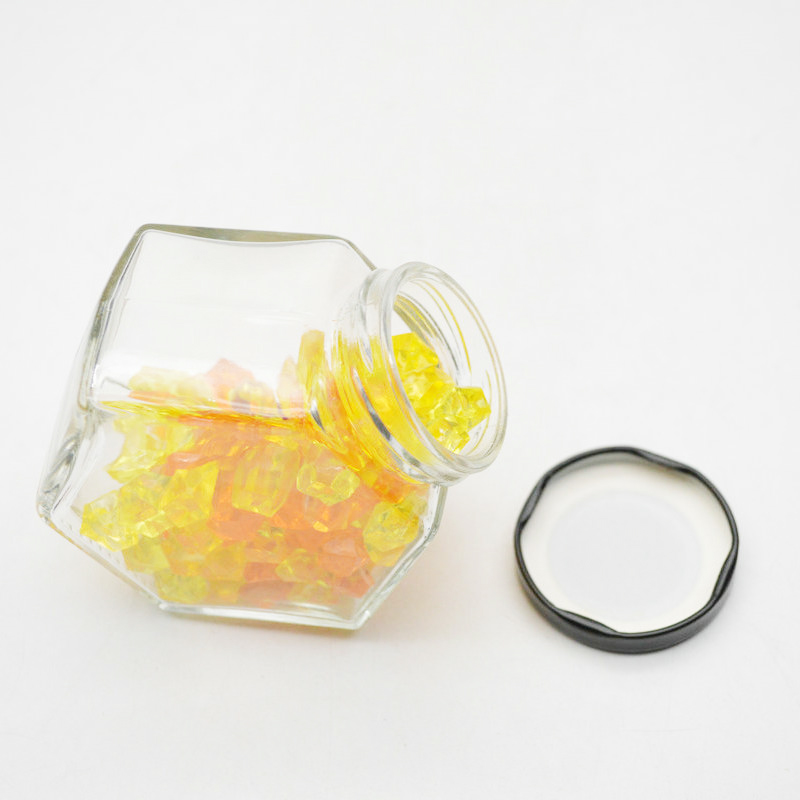 Mini Hexagon Glass Jars Jam Honey Wedding Favors Shower Favors Baby Foods DIY Magnetic Spice Jars