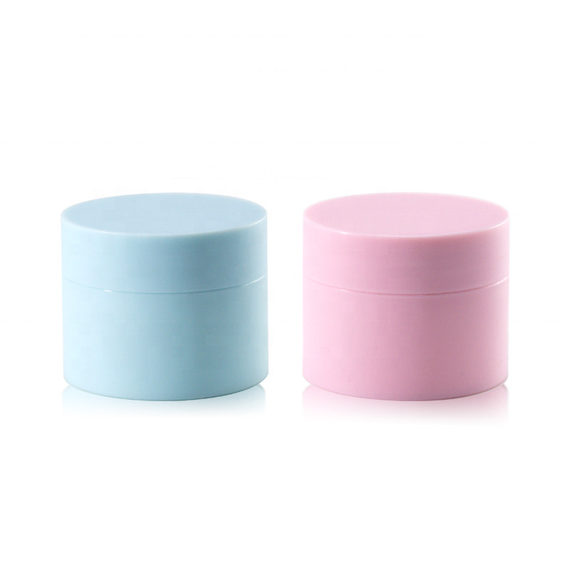 Mini Matte Luxury Empty OEM Cosmetic Containers Packaging Cream Jars Colorful Double Wall Plastic Jars
